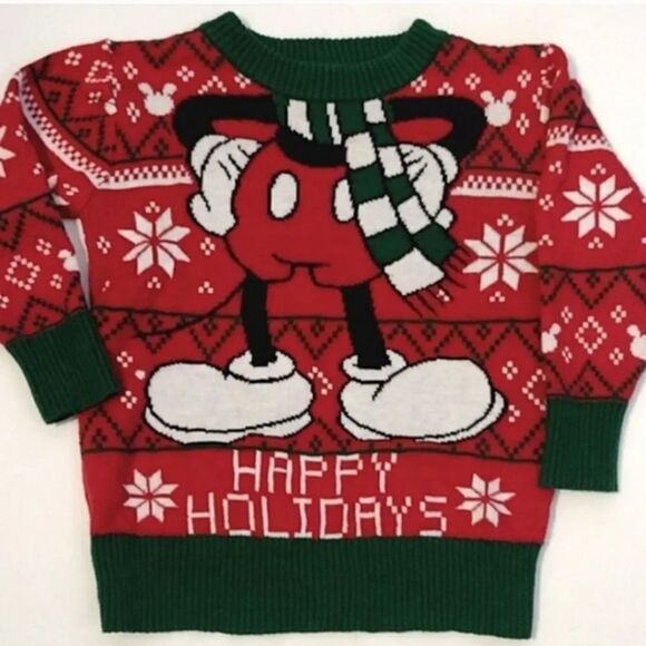 Disney VTG Mickey Mouse Knit Sweater with Printed Fleece Pants Size 12M - Picture 7 of 11